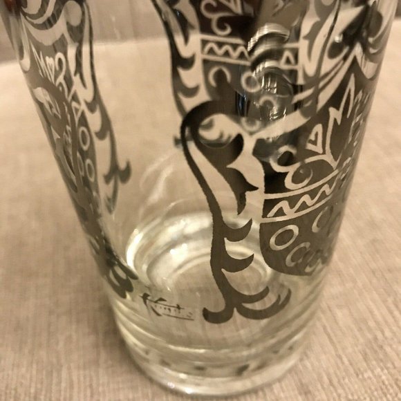 VTG Kimiko Guardian Knight Silver Cocktail Set Of 4 Glasses + Coasters Caddy. - Picture 4 of 10